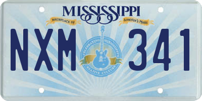 MS license plate NXM341