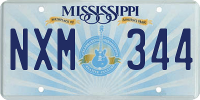 MS license plate NXM344