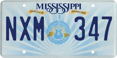 MS license plate NXM347