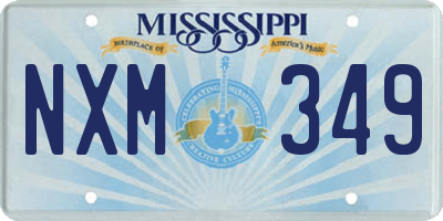 MS license plate NXM349
