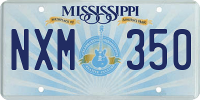 MS license plate NXM350