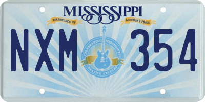MS license plate NXM354
