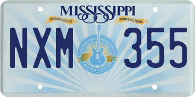 MS license plate NXM355