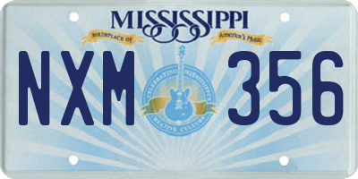MS license plate NXM356