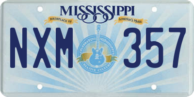 MS license plate NXM357