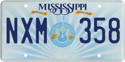 MS license plate NXM358