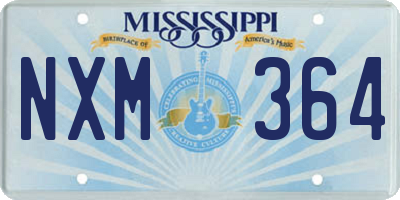 MS license plate NXM364