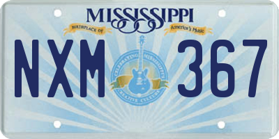 MS license plate NXM367