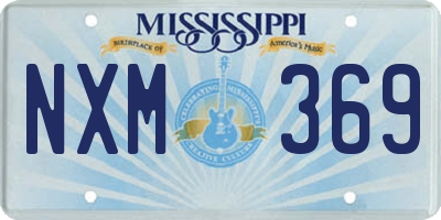 MS license plate NXM369