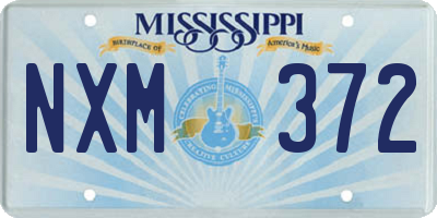 MS license plate NXM372