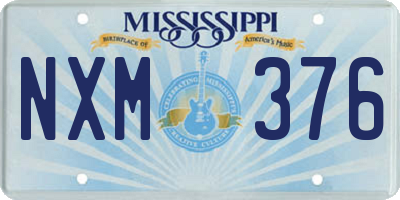 MS license plate NXM376