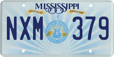 MS license plate NXM379