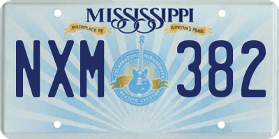 MS license plate NXM382