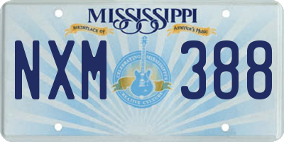 MS license plate NXM388