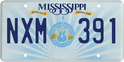 MS license plate NXM391