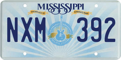MS license plate NXM392