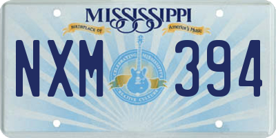 MS license plate NXM394