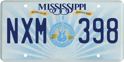 MS license plate NXM398