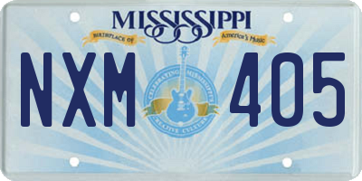 MS license plate NXM405