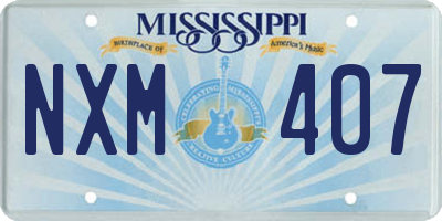 MS license plate NXM407