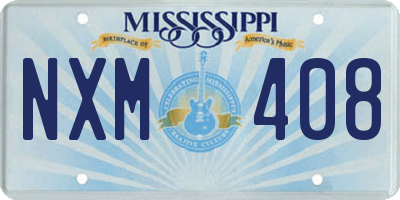 MS license plate NXM408