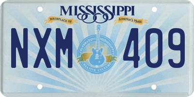MS license plate NXM409