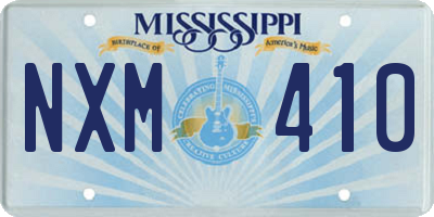MS license plate NXM410