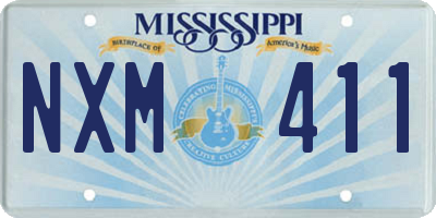 MS license plate NXM411