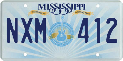 MS license plate NXM412