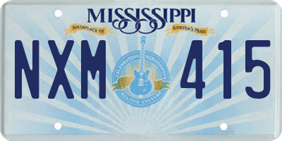 MS license plate NXM415