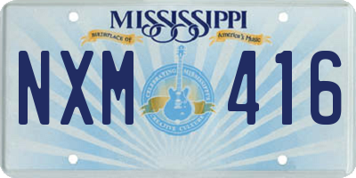 MS license plate NXM416