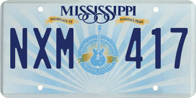 MS license plate NXM417