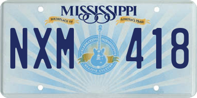 MS license plate NXM418