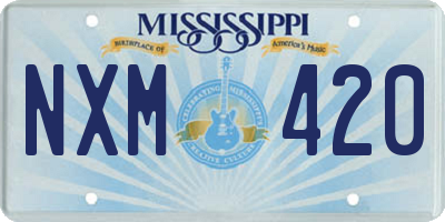 MS license plate NXM420