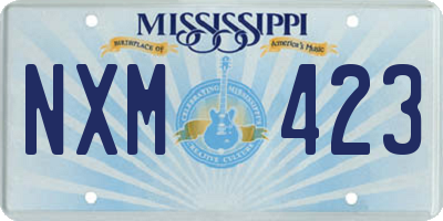 MS license plate NXM423