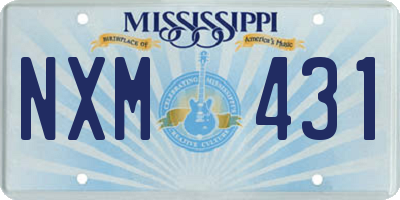 MS license plate NXM431