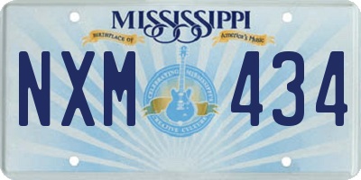 MS license plate NXM434