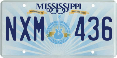 MS license plate NXM436