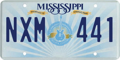 MS license plate NXM441
