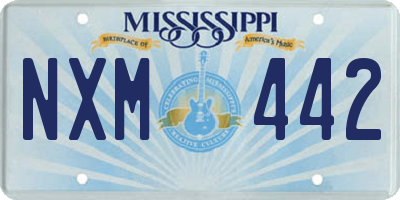 MS license plate NXM442