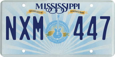 MS license plate NXM447