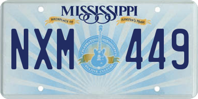 MS license plate NXM449