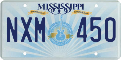 MS license plate NXM450