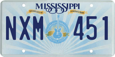 MS license plate NXM451