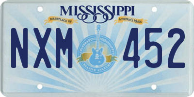 MS license plate NXM452