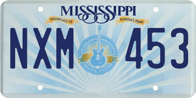 MS license plate NXM453