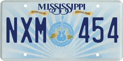 MS license plate NXM454