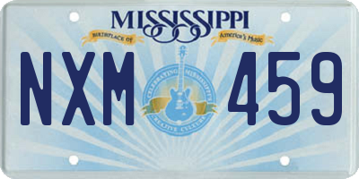 MS license plate NXM459