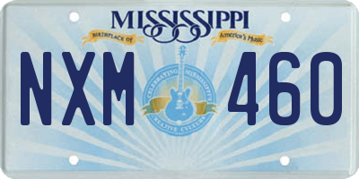 MS license plate NXM460