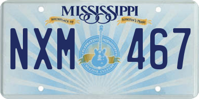 MS license plate NXM467
